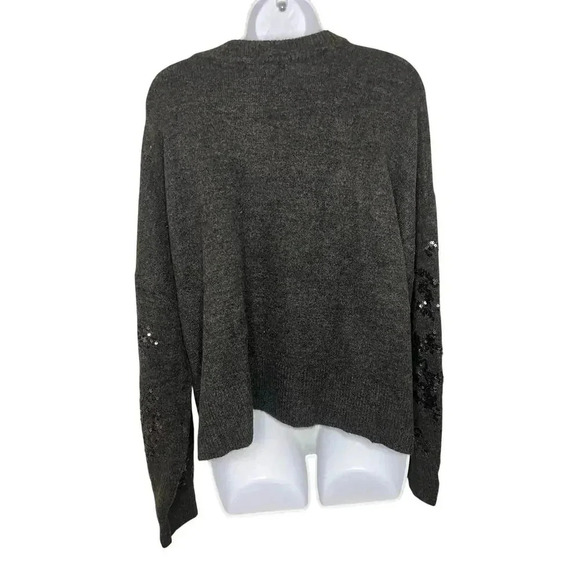 New York and Company Long Sleeve Crew Neck, Heathered Gray, in XXL - Picture 5 of 9